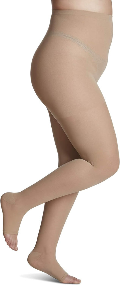 Sigvaris 780 Sheer Compression Socks 30-40 mmHg Pantyhose for Women Open Toe