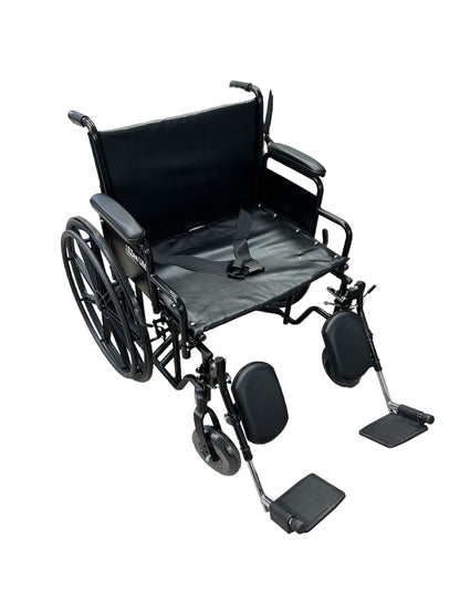 24" Bariatric - 500 lb Capacity - Heavy Duty EZee Life Wheelchair - CH1095