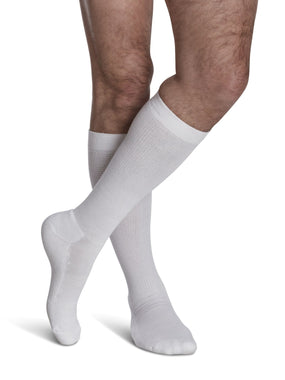 Sigvaris 360 Cushioned Cotton Compression Socks 20-30 mmHg Calf High for Men Closed Toe