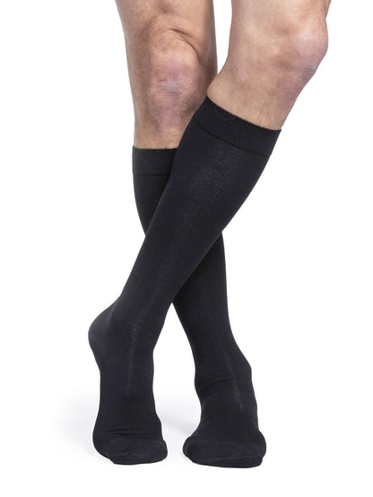 Sigvaris 230 Essential Cotton 20-30 mmHg Compression Socks Thigh High for Men Closed Toe