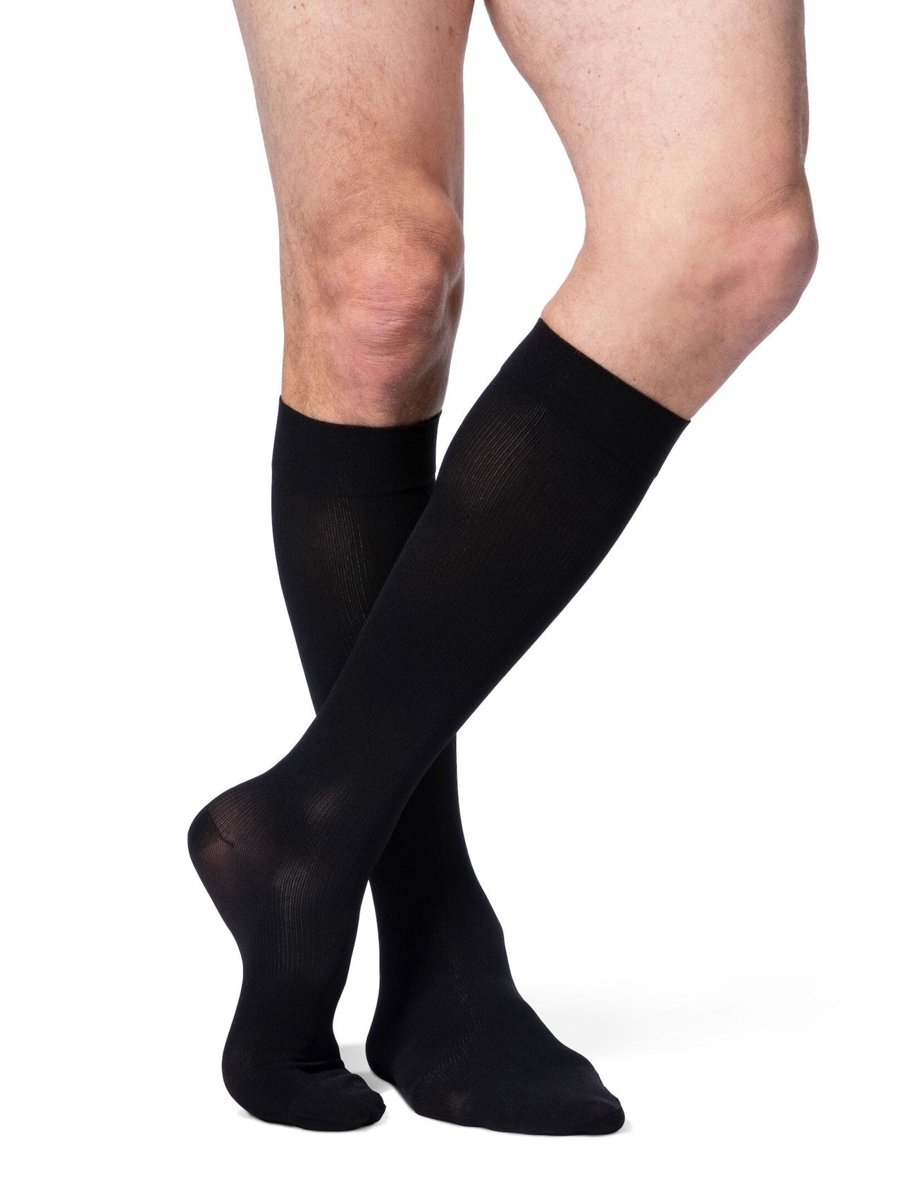 Sigvaris 860 Opaque Compression Socks 30-40 mmHg Calf High w/Grip Top For Women Closed Toe