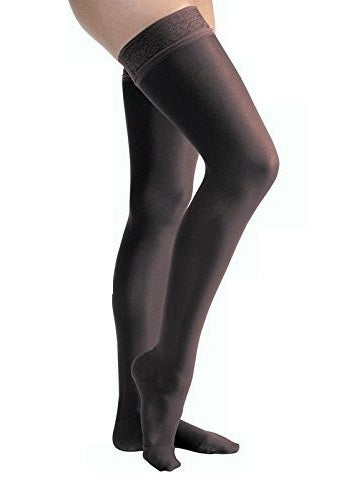 JOBST UltraSheer Compression Stockings 15-20 mmHg Thigh High Silicone Lace Band Closed Toe