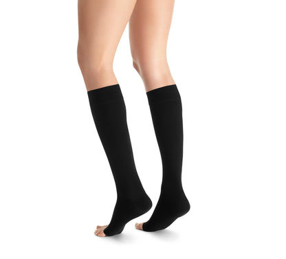 JOBST Opaque Compression Stockings 20-30 mmHg Knee High SoftFit Band Open Toe, Full Calf