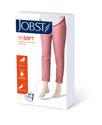 JOBST soSoft Compression Socks 15-20 mmHg Knee High Brocade Closed Toe