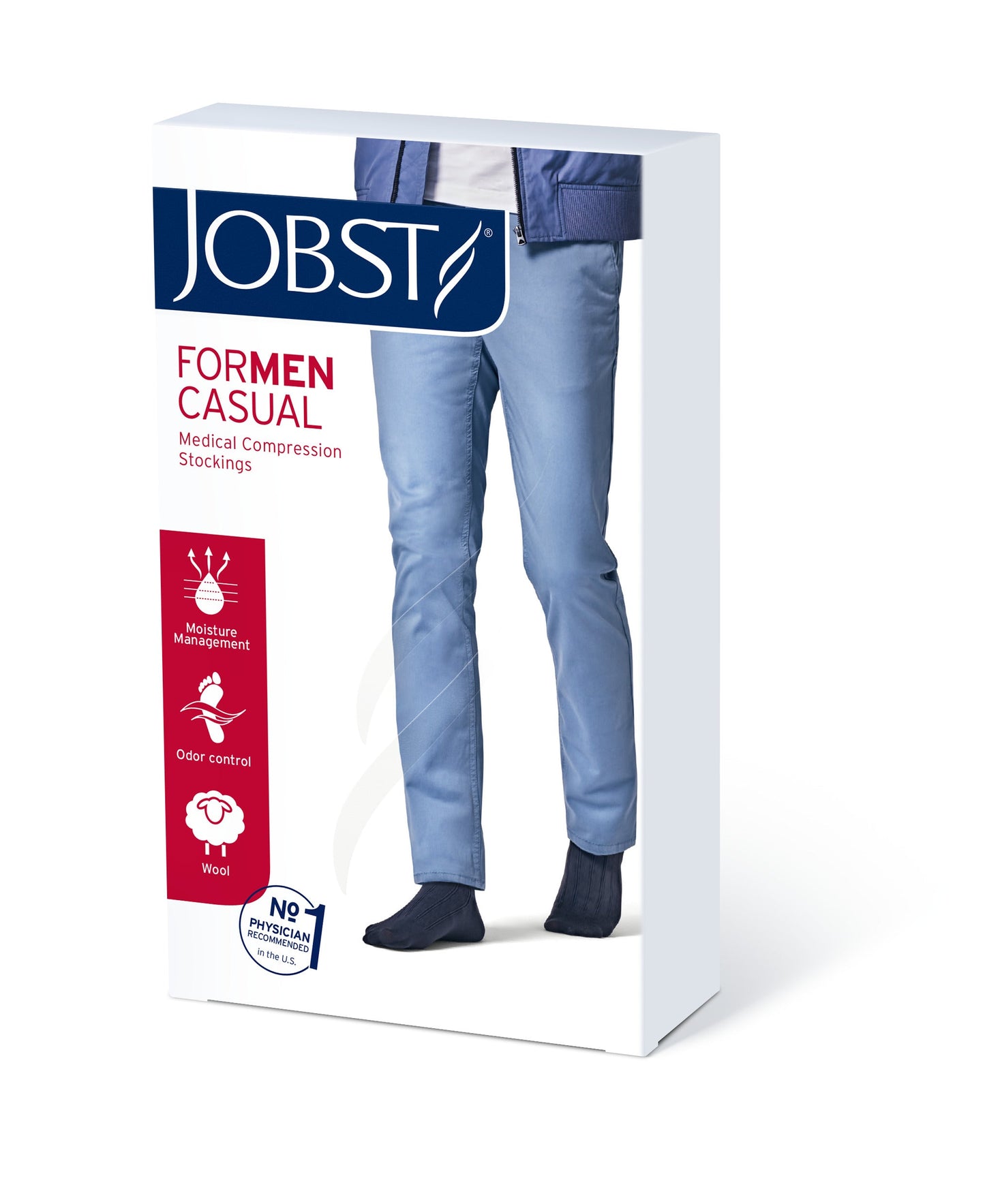 JOBST forMen Casual Knee 15-20 mmHg Closed Toe
