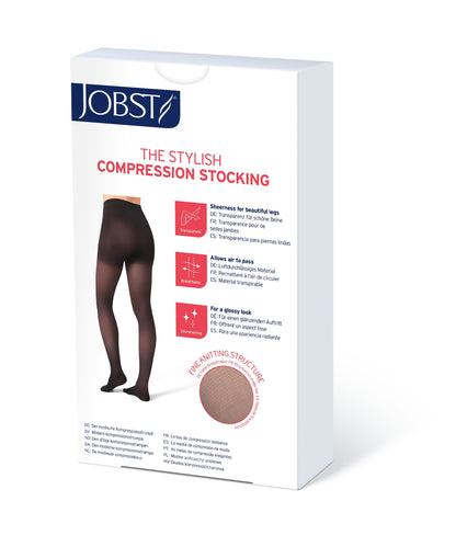 JOBST UltraSheer Compression Stockings 15-20 mmHg Thigh High Silicone Dot Band Open Toe