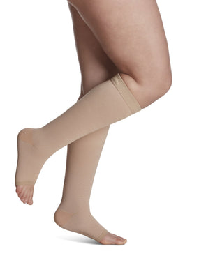Sigvaris 503 Spec Natural Rubber Compression Socks 30-40 mmHg Calf High for Unisex Open Toe