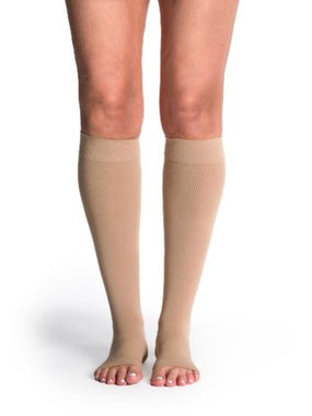 Sigvaris 840 Soft Opaque Compression Socks 15-20 mmHg Calf High for Female Open Toe