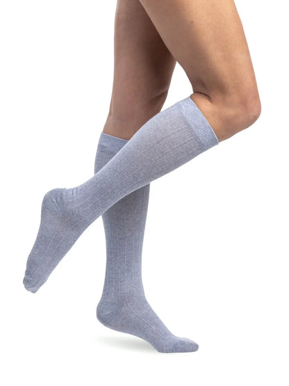 Sigvaris 150 Linen Compression Socks 15-20 mmHg Calf High For Women Closed Toe