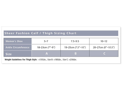 Sigvaris 120 Sheer Fashion Compression Socks 15-20 mmHg Calf High For Women Open Toe