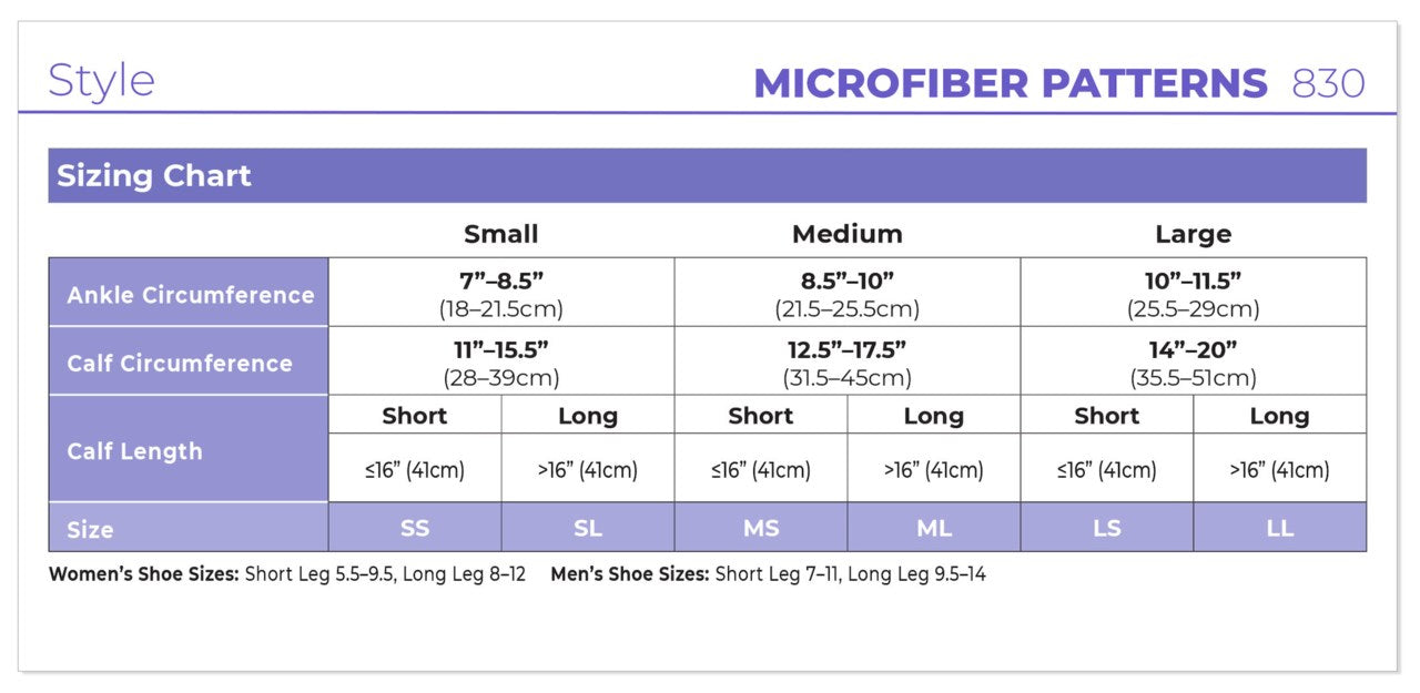 Sigvaris 830 Microfiber Pattern Compression Socks 20-30 mmHg Calf High for Men Closed Toe