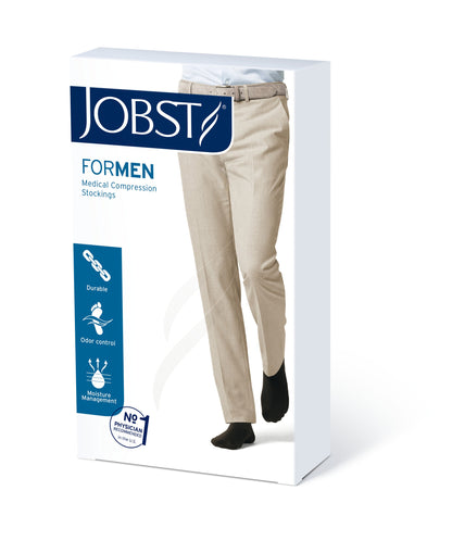 JOBST forMen Compression Socks 30-40 mmHg Thigh High, Closed Toe