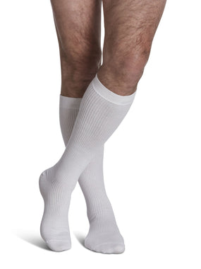 Sigvaris 180 Casual Cotton Compression Socks 15-20 mmHg Calf High For Men Closed Toe