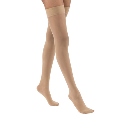 JOBST UltraSheer Compression Stockings 15-20 mmHg Thigh High Silicone Dot Band Closed Toe