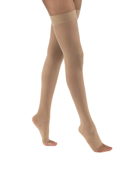 JOBST UltraSheer Compression Stockings 20-30 mmHg Thigh High Lace Band Open Toe Petite