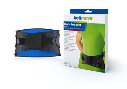 Jobst Actimove Sports Edition Back Support 4 Stays Adjustable Double Layer Compression