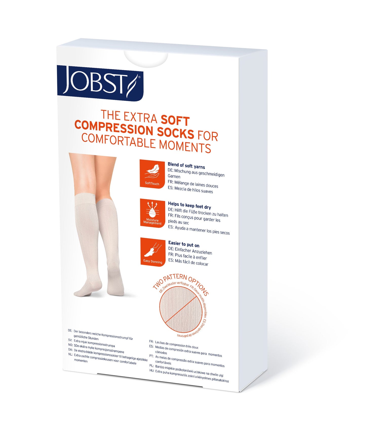 JOBST soSoft Compression Socks 15-20 mmHg Knee High Brocade Closed Toe