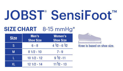 JOBST SensiFoot Diabetic Compression Socks 8-15 mmHg Crew